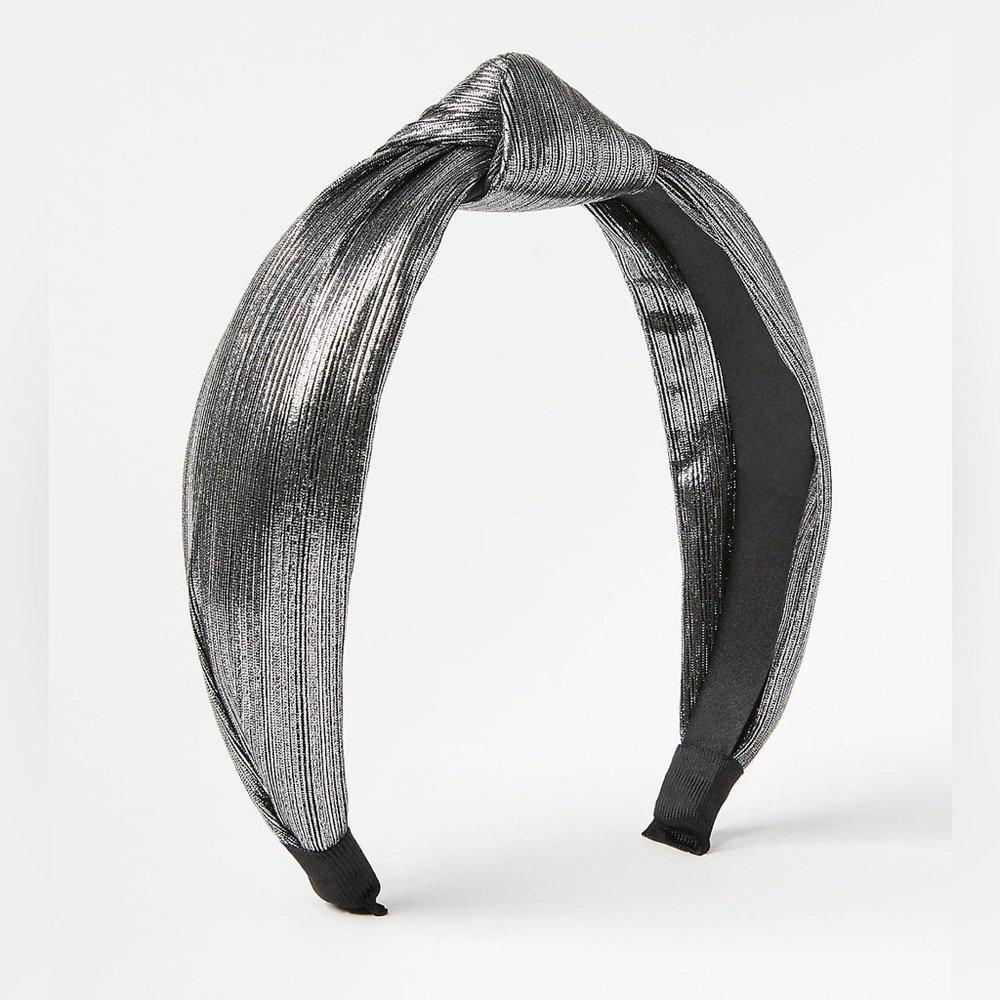 {LOFT} Knot Headband in Metallic Silver - NWT